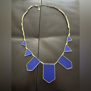 House of Harlow 1960 Geometric Station Necklace - Colbalt Blue
